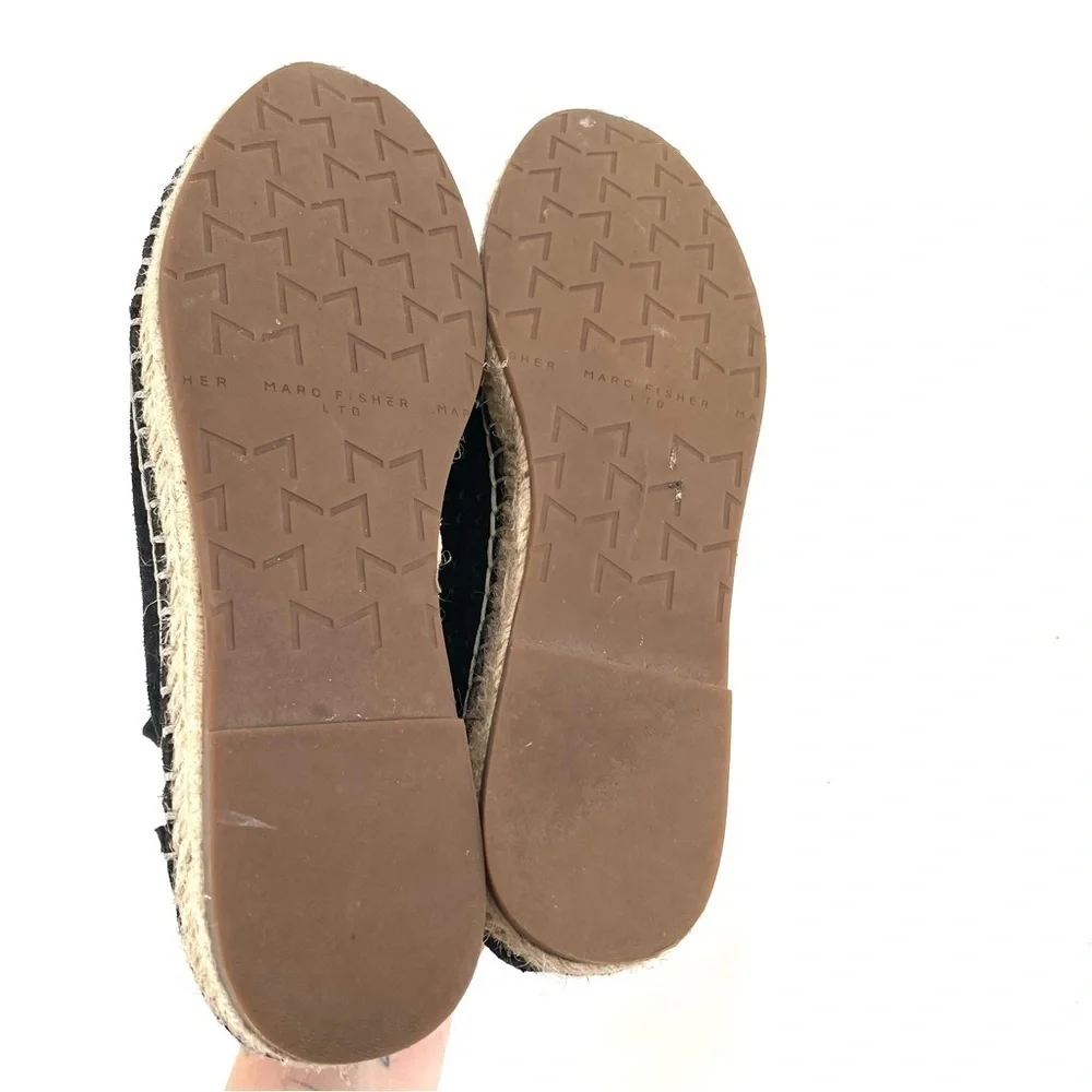 Marc Fisher LTD Mandal Espadrille Sneaker Black Suede Shoe